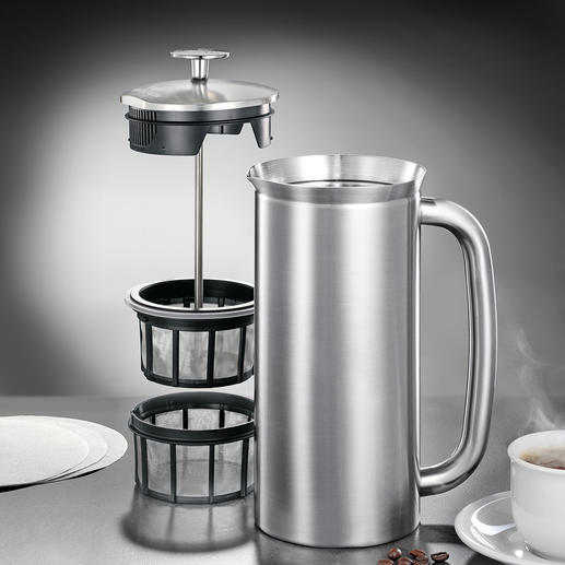 Espro®-French-Press oder -Thermobecher Endlich vollmundiger French-Press-Kaffee ohne Kaffeesatz.