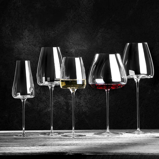 Weingläser Vision, 2er-Set Jung oder gereift, kraftvoll oder leicht, weiss, rot oder perlend, ...: Mit diesen 5 Design-Gläsern haben Sie für jeden Weincharakter das optimale Glas zur Hand.