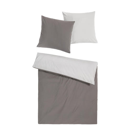Sommer-Bettwäsche, 160 x 210 cm Nur ein Hauch auf der Haut: sommerleichte, bi-color Wendebettwäsche aus reiner Baumwolle.