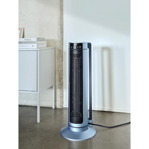 Radiateur soufflant PTC en céramique 120° Le radiateur soufflant PTC en céramique dernière génération : avec oscillation à 120° géniale.