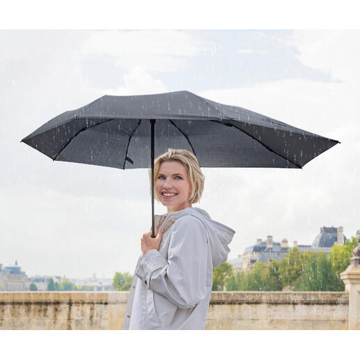 Taschenschirm mit Dachverlängerung Mehr Regenschutz bei gleichem Packmass.