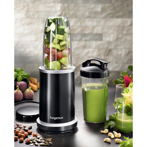 Blender à smoothie 1 000 W Mixe les fruits et les légumes complètement – grâce à de puissants 27 000 tours/min – mais conserve les nutriments sains.