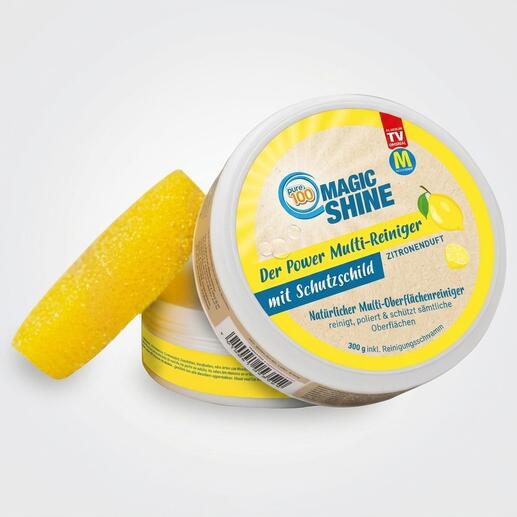 Magic Shine Multi-Reiniger mit Zitronenduft in der Verpackung.