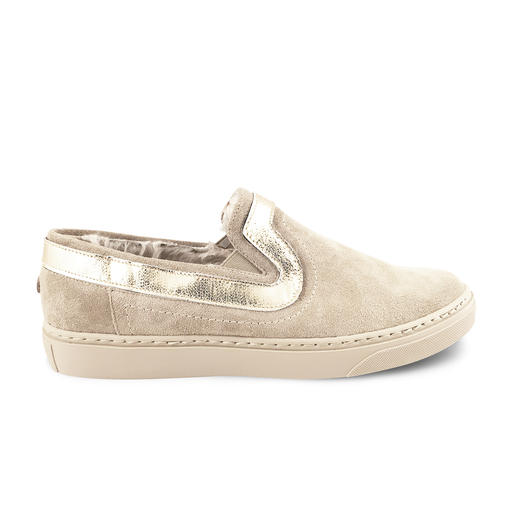 Basic-Schuh, Beige/Gold Basic-Schuh, Beige/Gold