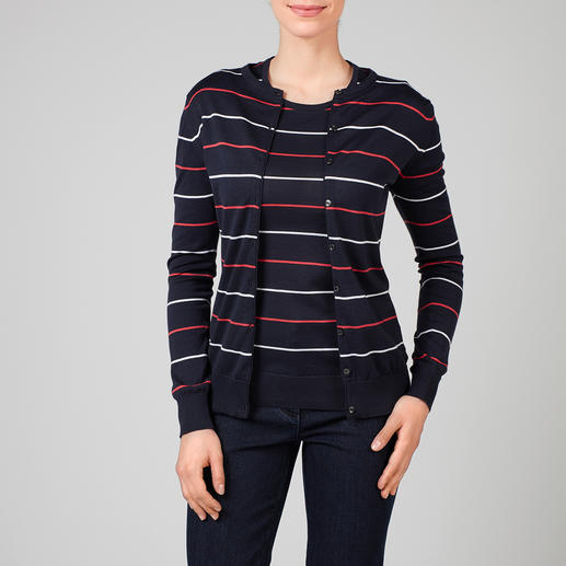 Smedley Ringel-Twinset, Navy/Rot/Weiss Smedley Ringel-Twinset, Navy/Rot/Weiss