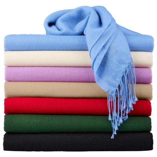 Der legendäre Ring-Schal aus reinem Pashmina – einer der besten Klassiker der Modegeschichte. Handgewebtes Pashmina: So zart, dass Sie diese Stola durch einen Fingerring ziehen können.