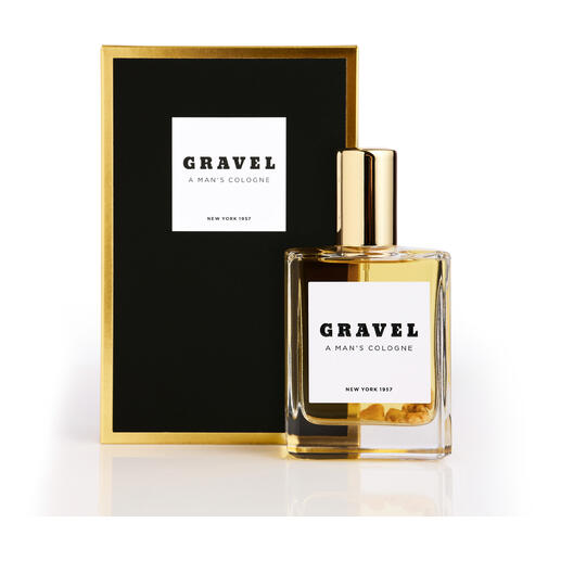 Gravel Eau de Parfum Spray neben schwarzer Verpackung