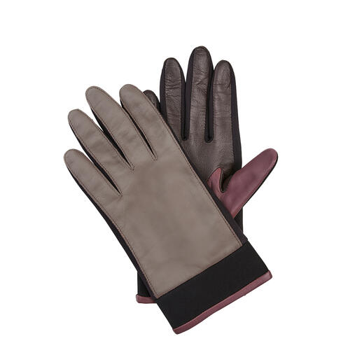 Der Leder-Handschuh mit zeitgemässem Update. Von Otto Kessler, seit 1923. Neopren-Einsätze machen ihn viel flexibler, Trendfarben viel interessanter.