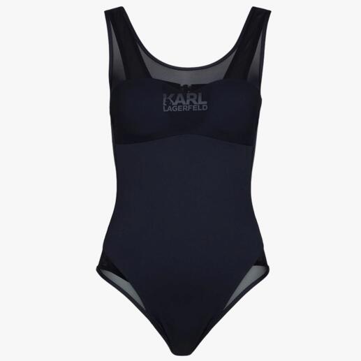 Maillot de bain Karl Lagerfeld Un maillot de bain noir est rarement aussi moderne, aussi décontracté et aussi affriolant.