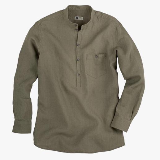 Sunday Shirt irlandais En lin rafraîchissant : lʼoriginal irlandais parmi les chemises à col montant actuellement tendance.