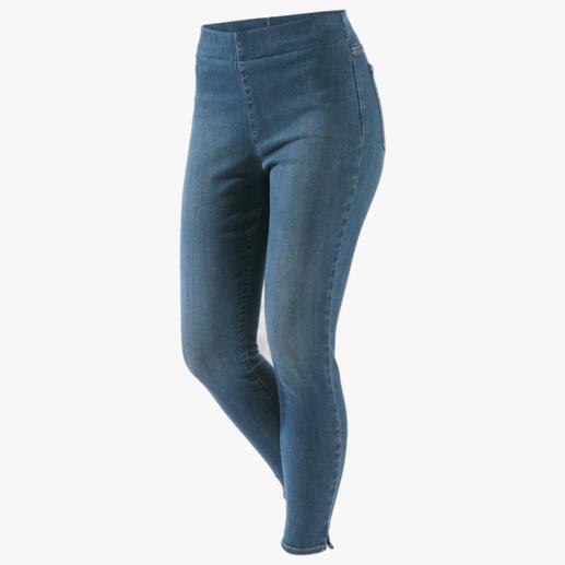 Die Pull-on-Jeans, die sich 3 Grössen anpasst – bei vollem Komfort. Herrlich bequem und flexibel + Slimming-Effekt. Von NYDJ®, Los Angeles.