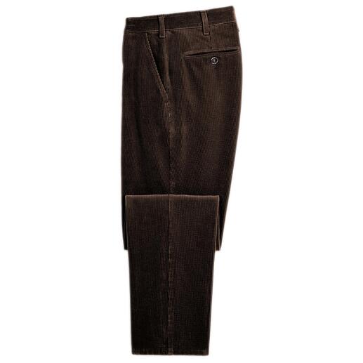 Dunkelbraune Kindermann Cordhose in Größe 25, seitlich mit Tasche.