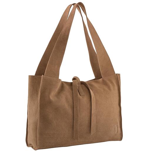 Cinque Soft-Shopper-Bag Die Luxus-Shopper-Bag aus knautschweichem Rindveloursleder. Von Cinque, Italien. 