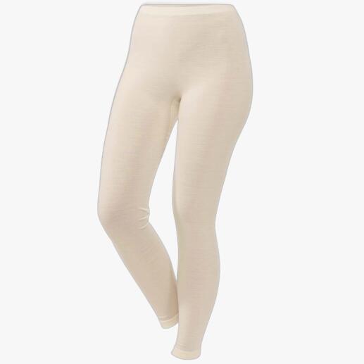 Beige Woolen Silk lange Pants, weiche Textur.