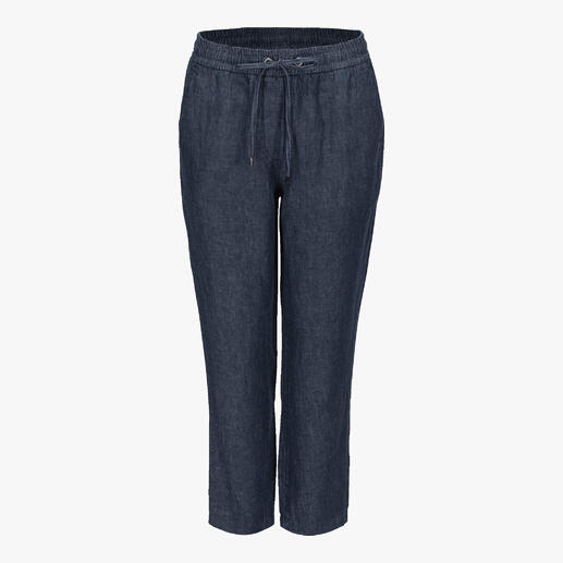 Die bequemen Joggpants aus reinem, Indigo gefärbtem Leinen-Twill. Authentischer, sommerlich-leichter Jeans-Look. Vom Hosenspezialisten Gardeur. 