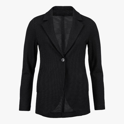 Blazer à pois Vicario Cinque Beaucoup plus confortable qu’un blazer noir classique : le blazer à pois en jersey Punto Milano.