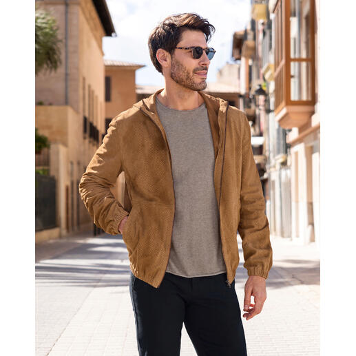 OCONI Veloursleder-Hoodie