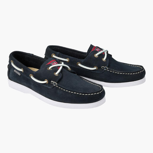 Marinfarbener Damen Bootsschuh in Größe 36 mit klassischem Design.