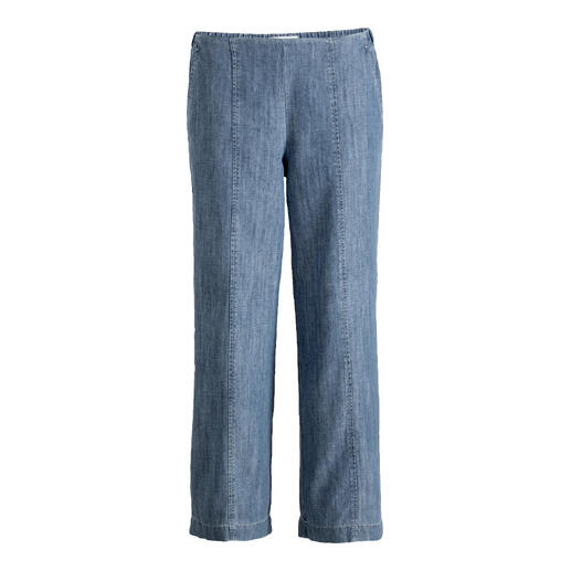 Helle Lyocell-Leinen-Schlupfhose in Größe 36 aus front.
