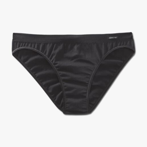 Schwarzer Damen-Slip aus weicher Baumwolle, 10er-Pack, Größe 36.