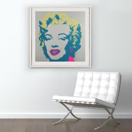 „Marilyn Diamond Dust“, gerahmt 112 x 112 cm.