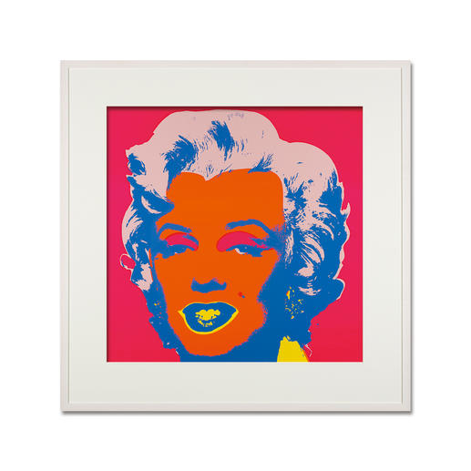 Andy Warhol – Marilyn rot Sunday B. Morning Siebdruck auf 1,52 mm starkem Museumskarton. Masse: gerahmt 112 x 112 cm