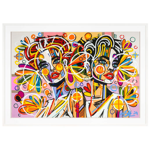 David Tollmann – Flower Twins Kleine Auflage. Wachsende Bekanntheit. David Tollmann. Originale bereits in 5-stelligen Preislagen. Masse: 125 x 88 cm.