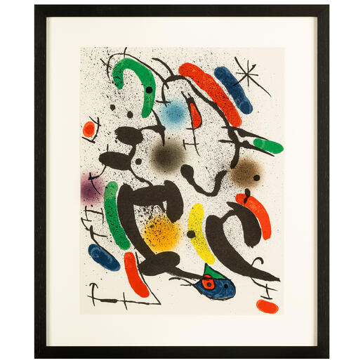 Abstraktes Kunstwerk mit Linien und Farben in lebhaften Tönen.