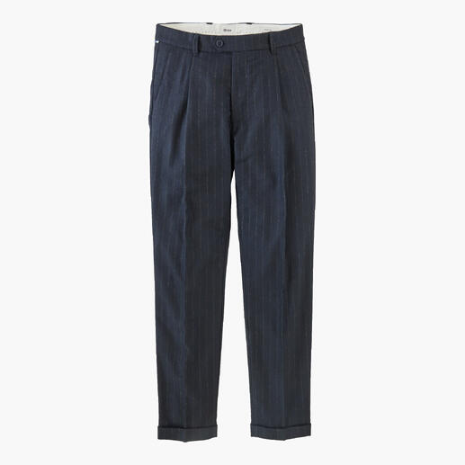 Navy Nadelstreifenhose mit geradem Schnitt
