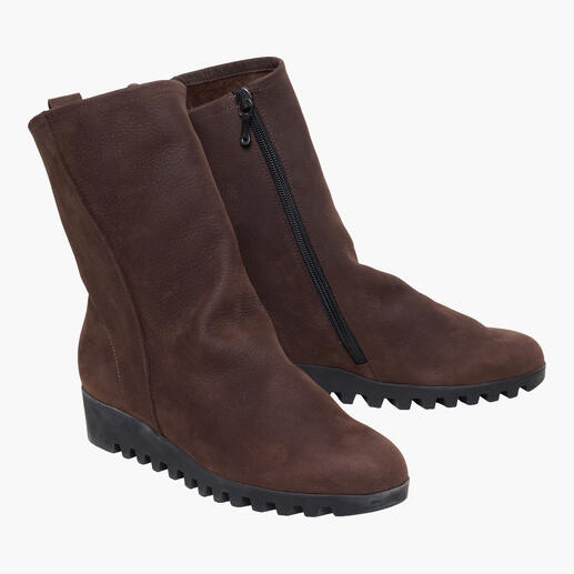arche Komfort-Stiefelette in Braun mit Reißverschluss