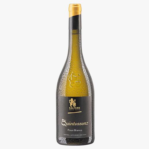 Pinot Bianco Quintessenz 2018, Cantina Kaltern, Alto Adige DOC, Italien 
            Seltenheit: 95+ Parker-Punkte* für einen Weissburgunder.
            *robertparker.com, The Wine Advocate 17.09.2020
        