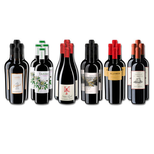 Weinsammlung - Die kleine Rotwein-Sammlung Sommer 2023, 24 Flaschen Wenn Sie einen kleinen, gut gewählten Weinvorrat anlegen möchten, ist dies jetzt besonders leicht.
