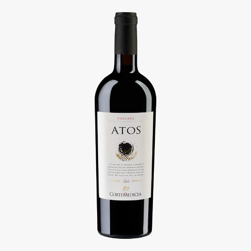 Atos 2020, Bollina, Toscana IGT, Italien 
            Endlich ein „Supertuscan“, der kein Vermögen kostet. Fünfmal (!) 99 Punkte von Luca Maroni.*
            *lucamaroni.com
        