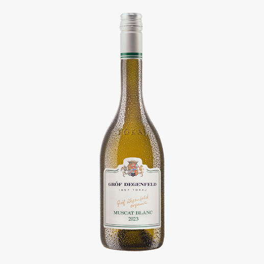 Tokaj ­Muscat Blanc 2023, Gróf Degenfeld Wine Estate, ­Tokaj, Ungarn Weltberühmt für seine edelsüssen Weine. Doch der Geheimtipp ist dieser ­Tokaj ­Muscat Blanc.