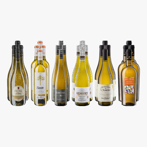 Weinsammlung - Die kleine Weisswein-Sammlung Herbst 2024, 24 Flaschen Wenn Sie einen kleinen, gut gewählten Weinvorrat anlegen möchten, ist dies jetzt besonders leicht.