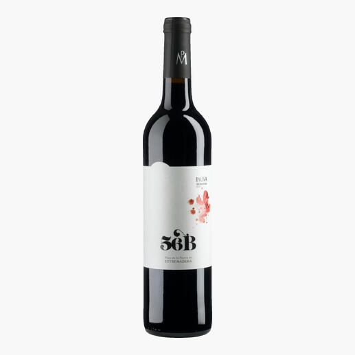 Flasche Paiva 56 Barricas Rotwein aus Extremadura, Spanien.