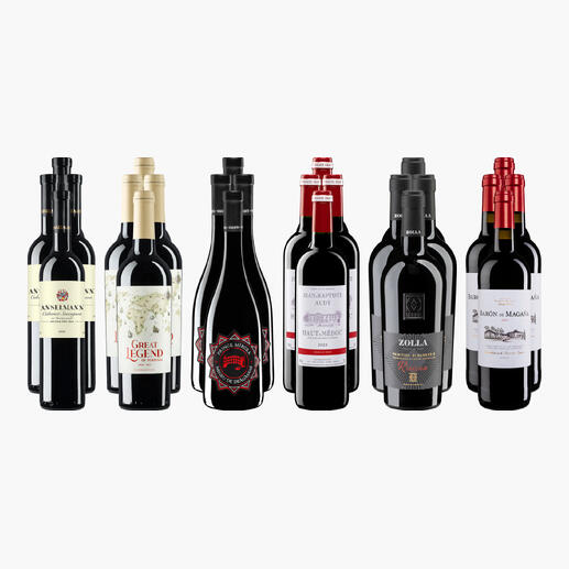 Weinsammlung - Die kleine Rotwein-Sammlung Winter 2025 mit 24 Flaschen.