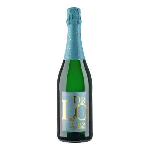Flasche Dr. Lo Riesling mit Blubberalkoholfrei.