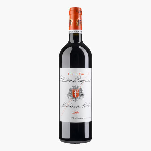 Chateau Poujeaux Rotwein, 2016 Jahrgang in klassischer Flasche.