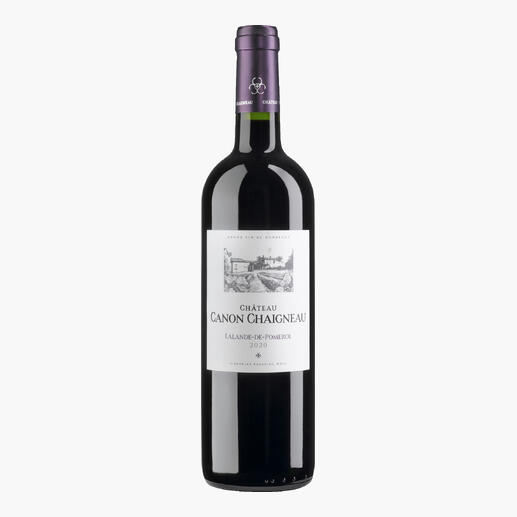 Chateau Canon Chaigneau Rotwein, 2020 Jahrgang in eleganter Flasche.
