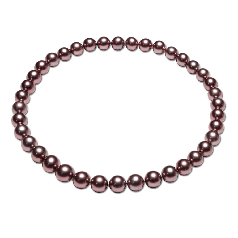 Schlichtes Tahiti-Zuchtperlen-Collier in schokoladenbrauner Farbe.