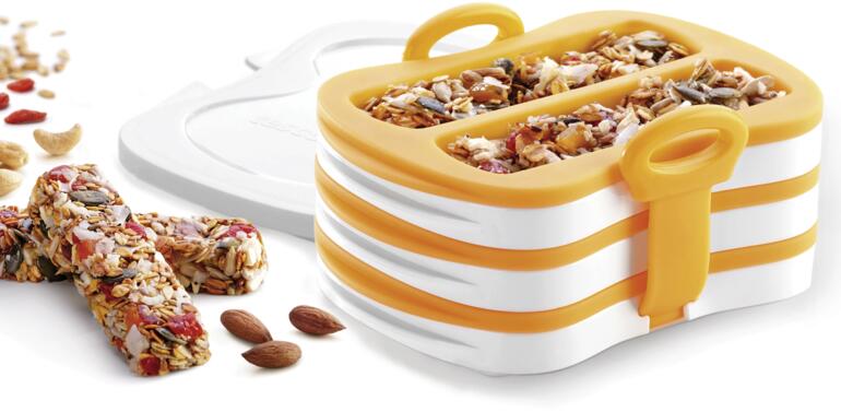 Form für Müsliriegel mit mehreren Fächern.