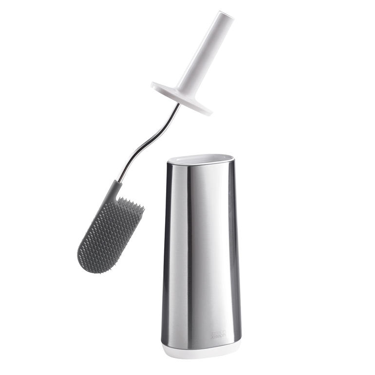 Flexible Silikon-WC-Bürste mit Halter in einem modernen Design