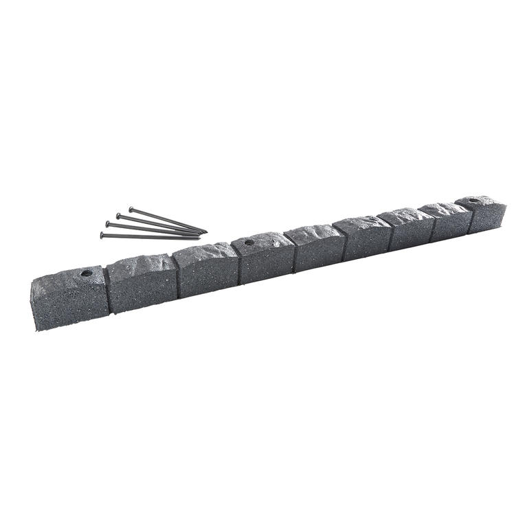Rasenkante Stone, 4er-Set Rasenkante Stone in gerader Anordnung mit Schrauben.