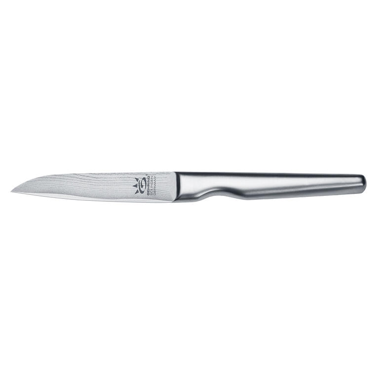 Damast-Gemüsemesser mit einer Klingenlänge von 9 cm.