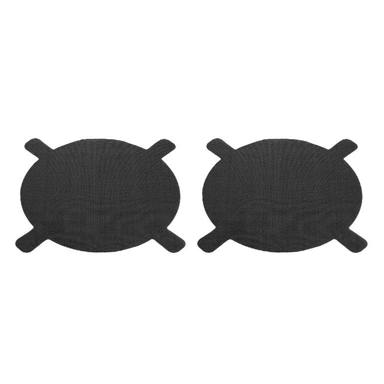 Protection anti-projections NoStik®, lot de 2 pièces Zwei runde schwarze Spatenschützer für den Einsatz beim Kochen