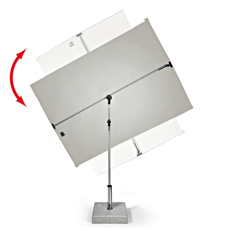 Pare-soleil/vue doppler® Doppler Sonnenblende in aufrechter Position, verstellbar für optimalen Sichtschutz.