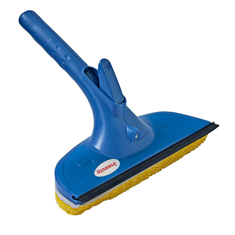 Insecto Sprühwischer in blau mit gelbem Schwamm für die Reinigung.