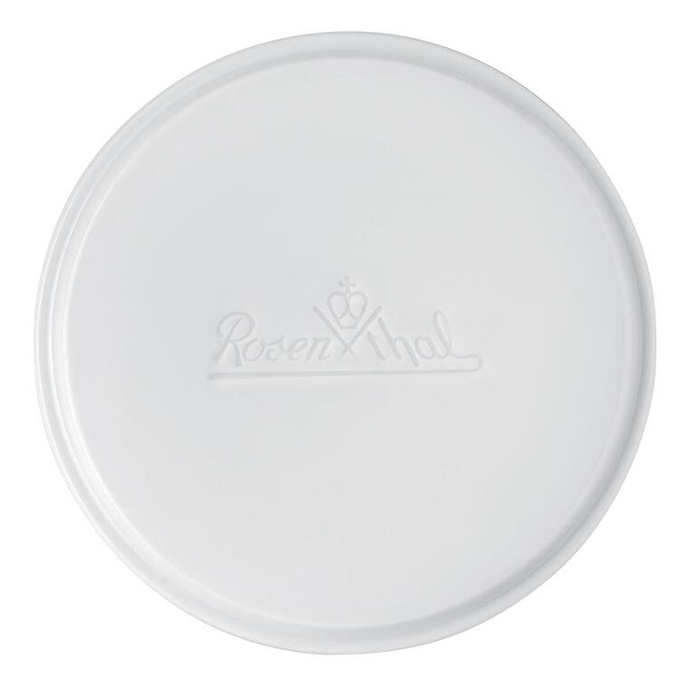 Couvercle fraîcheur en fine porcelaine de Rosenthal. Rosenthal Frischedeckel, weiß, mit geprägtem Logo