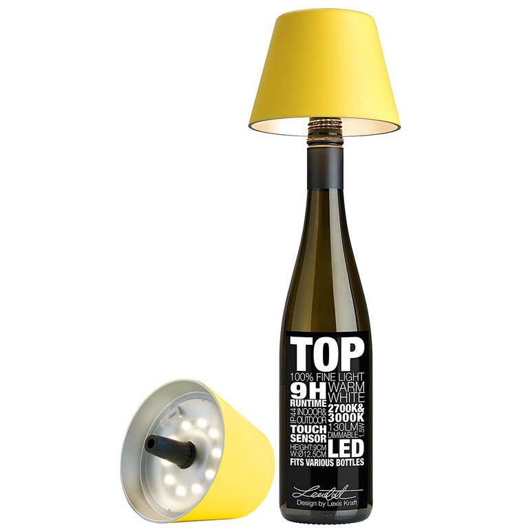 Lampe Veilleuse Bouteille Sans Fil - Contrôle Tactile Et Télécommande, RGB, Minuterie, 12 Cm